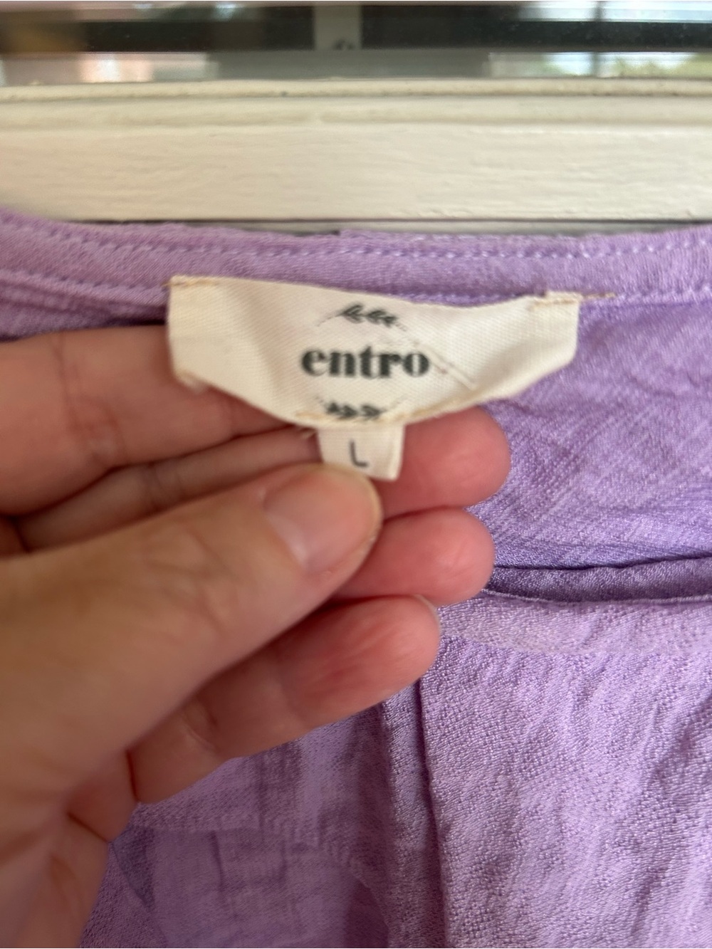 entro Lavender Ruffle Off-Shoulder Tunic - Picture 3 of 3